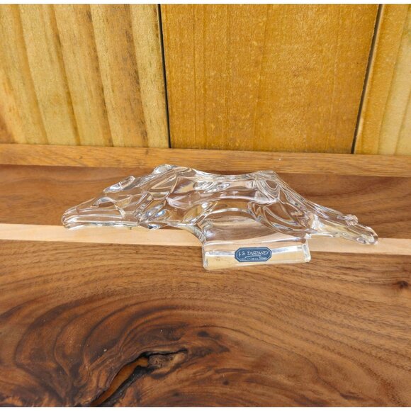 Crystal Jaguar Figurine By J.G. Durand France In Gift Box 7" Long - Picture 8 of 9